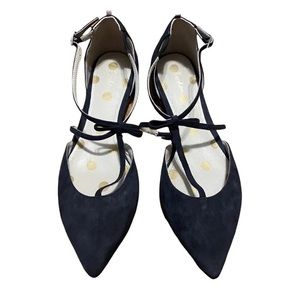 Boden Jennifer T-Bar Suede Leather Flats